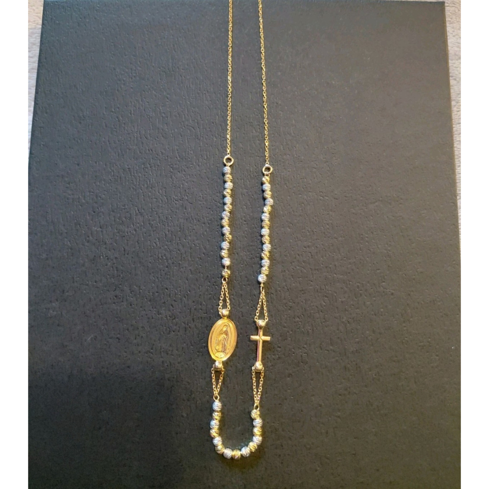 Mia Fiore Sterling Silver Made In Italy Rosmary Cross Unique Necklace 16" NWT